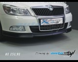 Škoda Octavia II - Spoiler předního nárazníku - černý desén (Autostyl Janko)